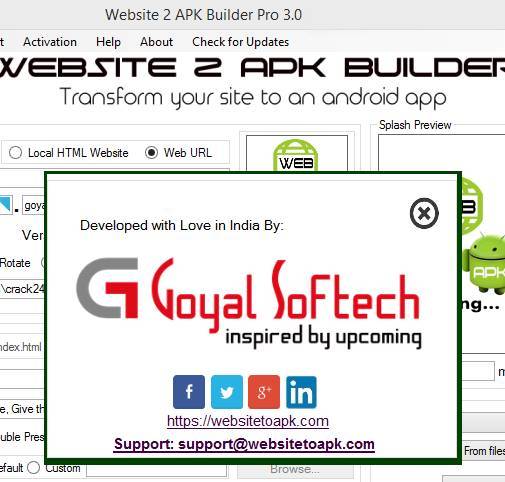 Website 2 APK Builder Activation Key