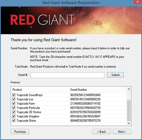 red giant trapcode suite serial key