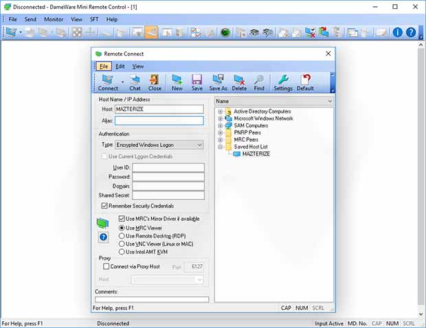DameWare Mini Remote Control 12.3.0.42 for windows download free