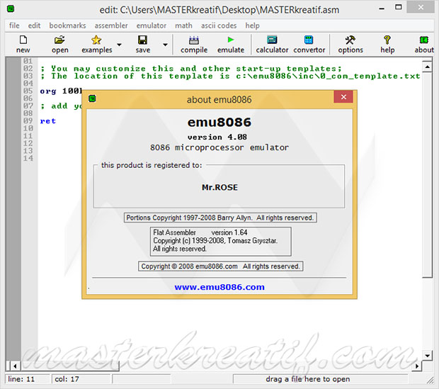 Emu8086 Microprocessor Emulator 4.08 Crack Mac + License Key